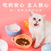 宠物猫碗狗碗狗盆猫食盆猫咪狗狗用品狗食盆陶瓷双碗饭盆多省_6_874 陶瓷碗（小型犬和猫咪可用） 笑脸猫橘色