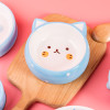 宠物猫碗狗碗狗盆猫食盆猫咪狗狗用品狗食盆陶瓷双碗饭盆多省_6_874 陶瓷碗（小型犬和猫咪可用） 橘色狐狸碗