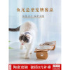 猫碗猫食盆陶瓷双碗狗单碗悬挂不锈钢宠物碗饮水保护颈椎猫咪用品 M-中型 平面不锈钢单碗下单备注刻字内容