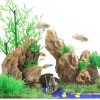 生态鱼缸造景套餐假山摆件装饰品小型创意水大型缸大号松皮石_2 默认尺寸 普通款-小号