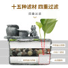 乌龟龟缸滴流盒过滤盒鱼缸过滤器外置上置滤盒净水循环自制小型_1 默认尺寸 小号底吸泵套餐二（发财树）