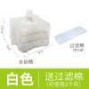 迷你吸便器过滤器圆形氧气泵鱼缸过滤器过滤设备小型反气举_2 默认尺寸 白色水妖精（送过滤棉）