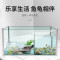 玻璃乌龟缸家用水陆缸带晒台别墅小大型鱼缸龟鱼混养缸乌龟专用缸_2 默认尺寸 大号龟缸（42*25*20）套餐二