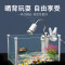 玻璃乌龟缸家用水陆缸带晒台别墅小大型鱼缸龟鱼混养缸乌龟专用缸_2 默认尺寸 小号龟缸（22*15*15）套餐四