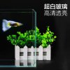 鱼缸小型超白玻璃热带水族箱长方形生态水缸中型客厅金鱼缸_3 默认尺寸 500带水泵带LED灯