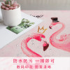北欧ins网红火烈鸟茶几布盖布少女心防水餐桌布艺棉麻梳妆台桌布 防水80*180cm【双口袋收纳】 公主粉火烈鸟茶几布