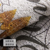 北欧垫ins家用丝圈垫踩脚垫防滑厅地毯玄关除尘蹭脚垫 45cm*75cm 素描黑底叶子丝圈地垫