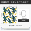 北欧浴帘卫生间洗浴隔断帘子涤纶加厚浴室防水布加高220高加长240 默认尺寸 【套餐含杆优惠10元】180*180cm