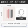 现代简约浴帘浴室防水布客厅隔断帘卫生间套装免打孔窗帘家用拉帘 默认尺寸 【套餐含杆优惠10元】180*180cm