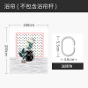 美式复古浴帘浴室防水布防霉卫生间隔断洗澡干湿分区家用加厚垂坠 默认尺寸 窗边风景浴帘180宽*高200cm送钩