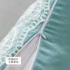 北欧ins风刺绣花抱枕样板房棉麻靠垫客厅沙发床头灰色床上抱枕套 45*45cm（单独抱枕套+枕芯） 梵雀绿抱枕