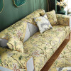 新中式沙发垫套罩实木沙发巾盖布客厅中国风古典123组合现代简约 90*240cm 金殿茶梅红沙发垫