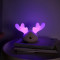圣诞节卡通小鹿硅胶灯儿童伴睡灯LED灯创意礼品七彩小夜灯USB圣诞灯 蓝色