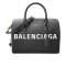 BALENCIAGA/巴黎世家 女包中号VILLE字母LOGO波士顿包 518804 黑色