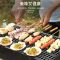 【优先发货】烧烤架户外家用木炭烧烤炉子便携BBQ加厚肉箱全套烧烤工具3一6人 大黑钢（45*27*22）1-6人黑钢套餐四：不锈钢网+12