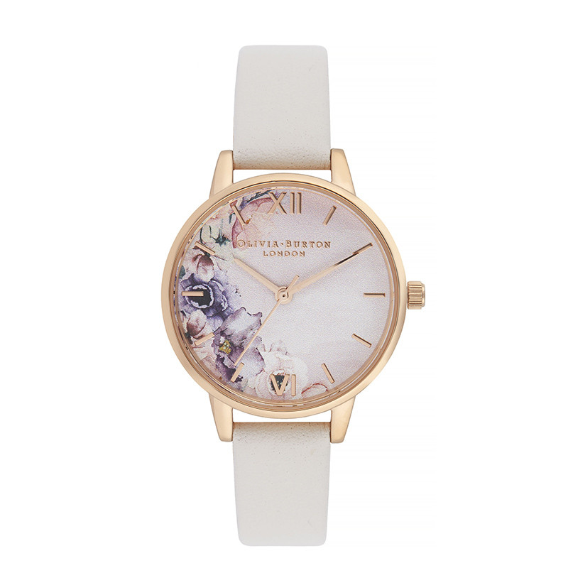 OLIVIABURTON手表女皮带英国进口腕表ob手表休闲时尚印花简约气质女表 OB16PP54 雅灰
