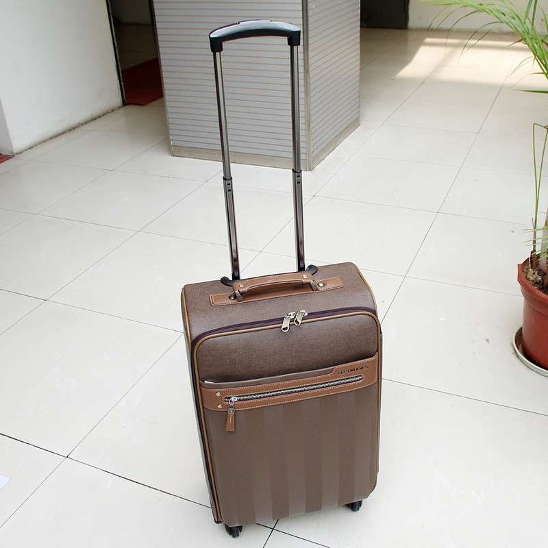 七匹狼septwolves啡色pvc二十寸登机拉杆旅行箱51534013-02啡色 20寸