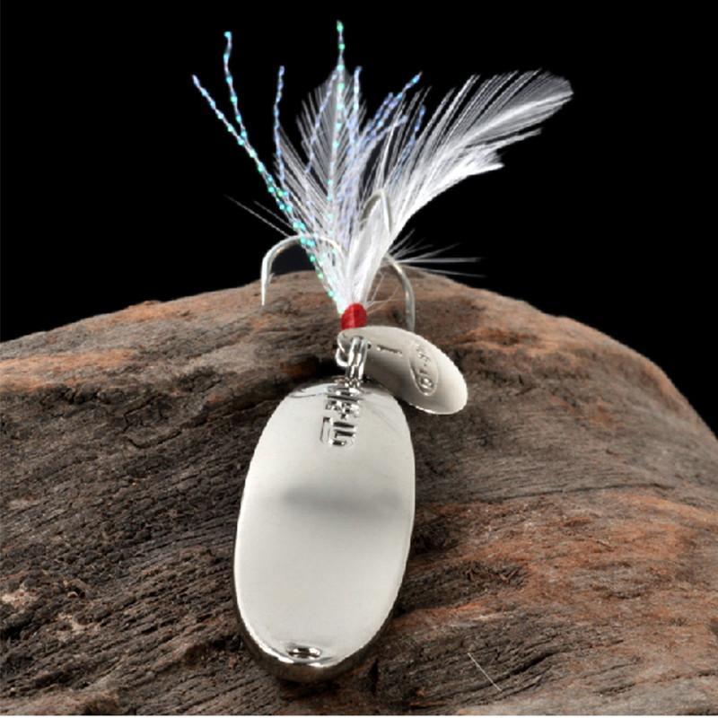 渔掌门巨帝gtbio双曲面2代匙形亮片羽毛亮片7.5 10 15 20 银色10g