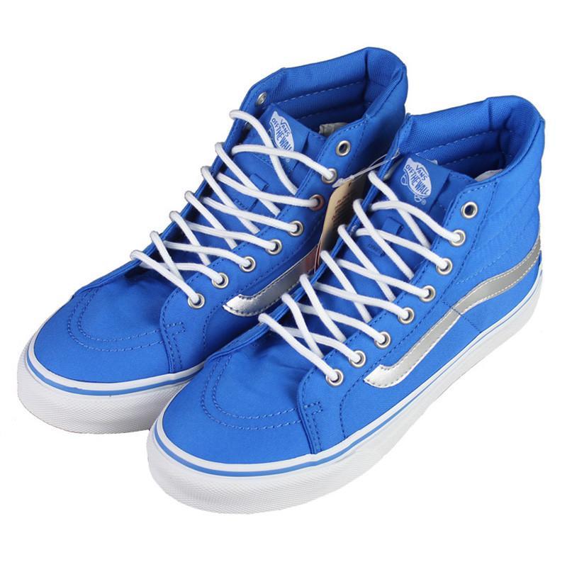 vans万斯女鞋高帮sk8-hi板鞋休闲鞋 dd vn-0xh7dls 蓝色 36.5码