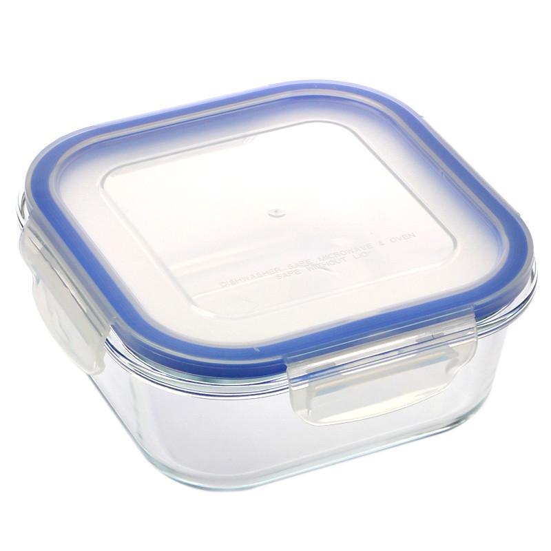 康宁snapware耐热玻璃保鲜盒 收纳密封微波炉饭盒便当盒碗带盖正方形