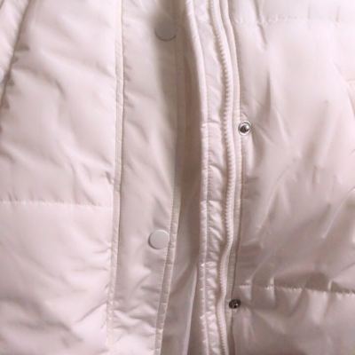 Semir森马棉服女2018冬季新款丝绒保暖毛领外套字母潮流棉衣 本白1100 XS晒单图