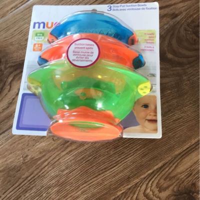 满趣健(munchkin）母婴婴幼儿童餐具吸盘碗3只装宝宝儿童餐具辅食饭碗餐碗套装 PP材质 功能喂养晒单图
