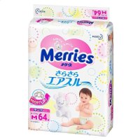 花王(Merries)妙而舒纸尿裤中号M64片【6-11kg】(日本原装进口)