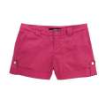 VANCL凡客诚品 简约都市风翻边短裤 玫红色 XS