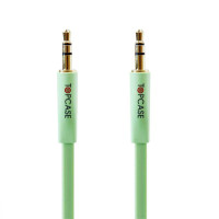 TOPCASE SC01 豪华版 镀金头 DC3.5立体声车载音频线 AUX线公对公音频连接延长线 音箱线 绿色 2米