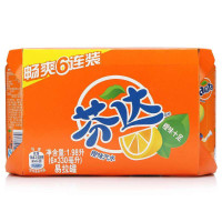 可口可乐 芬达 橙味汽水330mL*6听 6连包装 （新老包装随机发货）