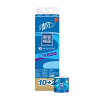 清风新韧纯品3层152克12卷卷筒卫生纸