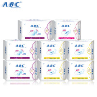 ABC卫生巾 薄款棉柔 无黏腻卫生巾组合8包
