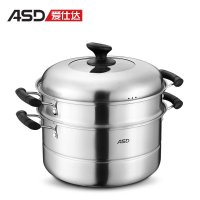爱仕达蒸锅 30CM可视不锈钢双层蒸锅C1530