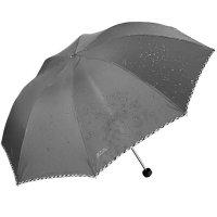 天堂 307E碰击布格子布包边三折商务伞晴雨伞 墨绿色