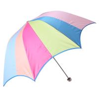 天堂伞 33061E彩虹故事超强防紫外线三折蘑菇钢骨伞晴雨伞 蓝色边 蓝色