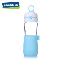 三光云彩(GLASSLOCK) 韩国进口玻璃水杯便携运动水杯蓝色500ml学生随手杯车载茶杯IJ937 蓝色