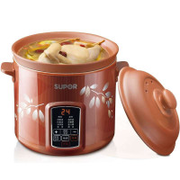 苏泊尔（Supor）DG40YC806-26 红陶内胆 智能预约 电炖锅 4L超大容量 褐色