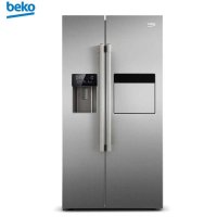 倍科（beko）GN162420X 533升 欧洲原装进口 制冰饮水机迷你吧台大容量无霜对开门电冰箱（银色）
