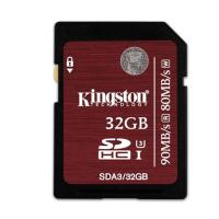 金士顿32G UHS-I U3 Class10(读90写80)SDHC存储卡(中国红)