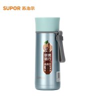 苏泊尔(SUPOR)随行双层真空长效保温杯KC35AD4便携健康出游男女户外水杯茶杯办公杯 304不锈钢家用/旅行/通用 薄荷蓝350ml