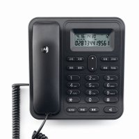 摩托罗拉(MOTOROLA)普通家用/办公话机来电显示电话机商务办公有绳座机CT420C （黑色）