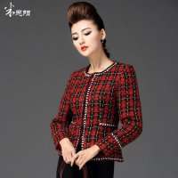 米思阳寒雪2015新品长袖短外套SY1309505 红色 S