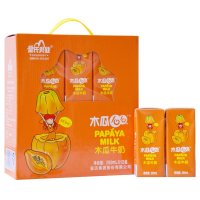 皇氏乳业木瓜牛奶250ml*12盒整箱早餐奶风味奶木瓜原浆全脂营养调制乳