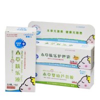 康馨儿无添加湿疹3件组合装（本草肤乐液+无添加本草婴幼儿芦荟胶+本草肤乐霜） 宝宝洗护套装礼盒