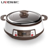 利仁（Liven）HG-D302电火锅家用多用锅分体电炖锅电热锅电煮锅液晶显示屏 赠送利仁热卖电水壶