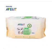 飞利浦 AVENT 新安怡新生宝宝臀部柔润湿巾80片 SCF986/12