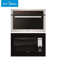 美的（Midea）嵌入式 TPN26MSS-SSL+AG025QC7-NAH 绅士电蒸炉+名尚微波炉