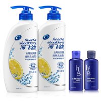 海飞丝去屑洗发露清爽去油型750ml*2（赠丝源复活50ML洗护组合或海飞丝洗发露80ml*2）