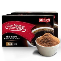 Mings铭氏 速溶黑咖啡2g*20包 无糖无奶纯黑咖啡粉 醇苦咖啡