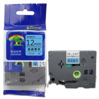 e代 12mm标签纸色带TZe-531适用兄弟标签机色带 12mm蓝底黑字 标签带 打印耗材 蓝色黑字